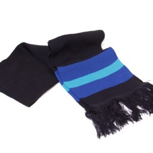 KPS Scarf  Navy with turquiose stripes